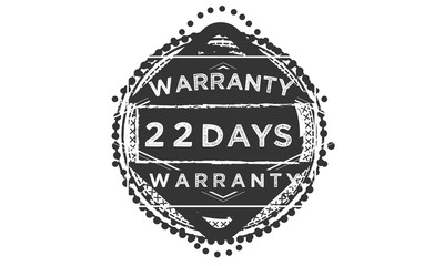 22 days warranty icon stamp