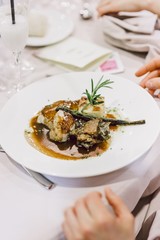 Main dish during an event or wedding