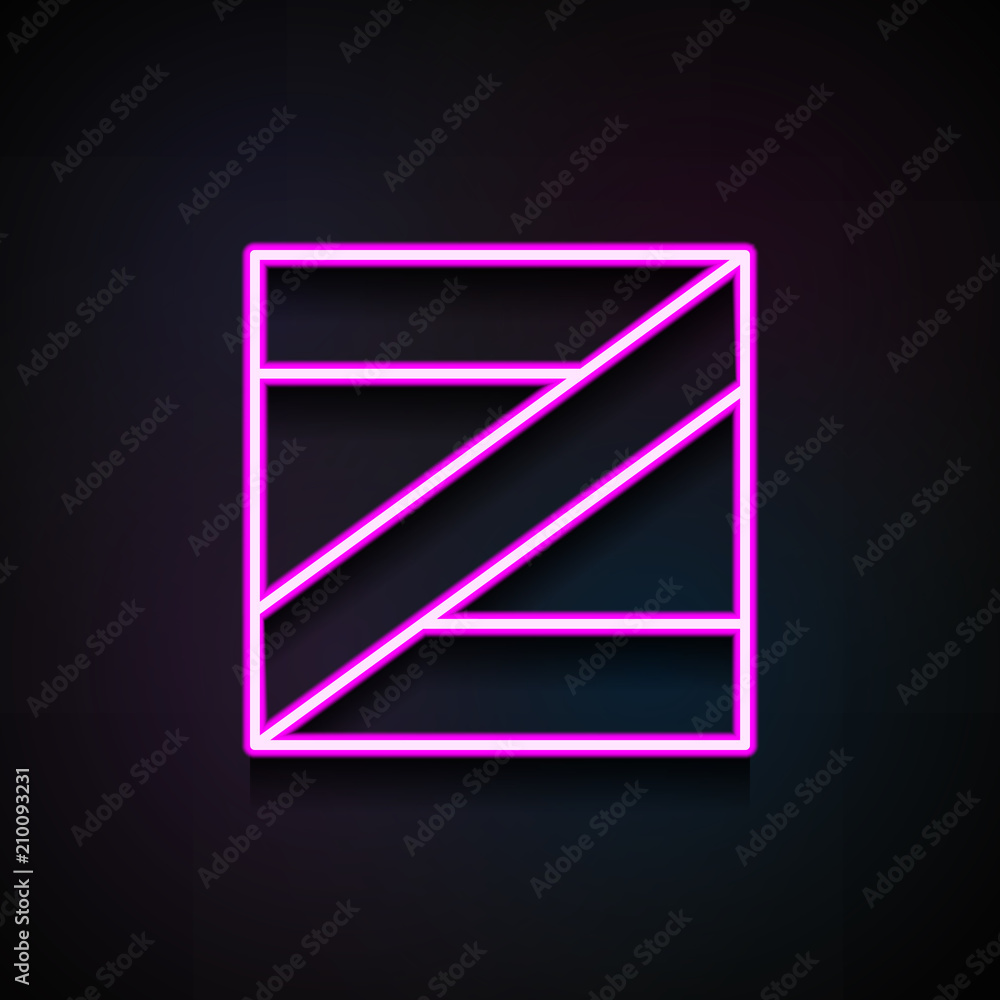 Poster box icon. element of logistics icons for mobile concept and web apps. neon box icon can be used for 