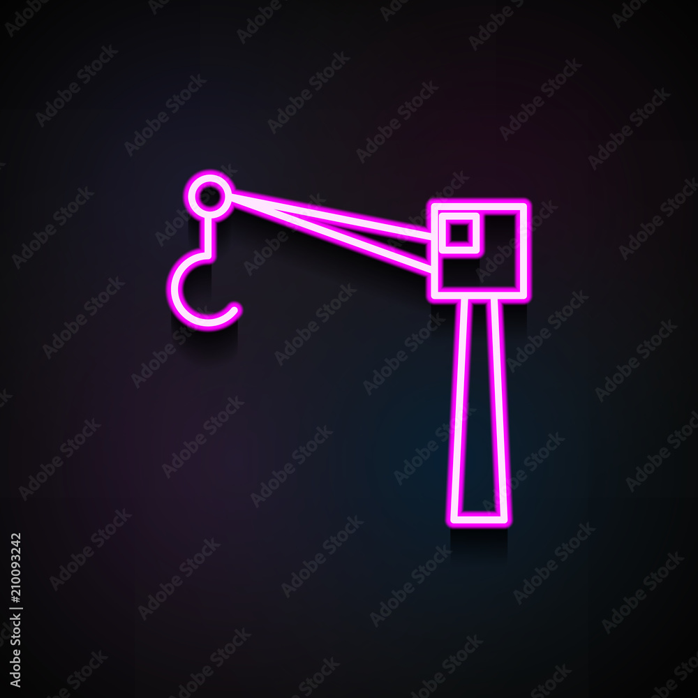 Aufkleber crane hook icon. element of logistics icons for mobile concept and web apps. neon crane hook icon ca