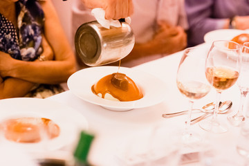 Main dish during an event or wedding