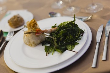 Main dish during an event or wedding