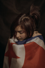 Sad korean girl
