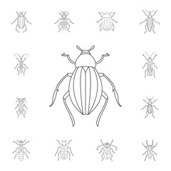 Beetle icon. Simple element illustration. Beetle symbol design from Insect collection set. Can be used for web and mobile