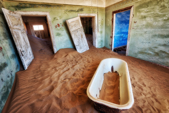 Kolmanskop Deserted Diamond Mine in Southern Namibia taken in January 2018