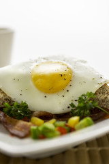 Egg breakfast on toast