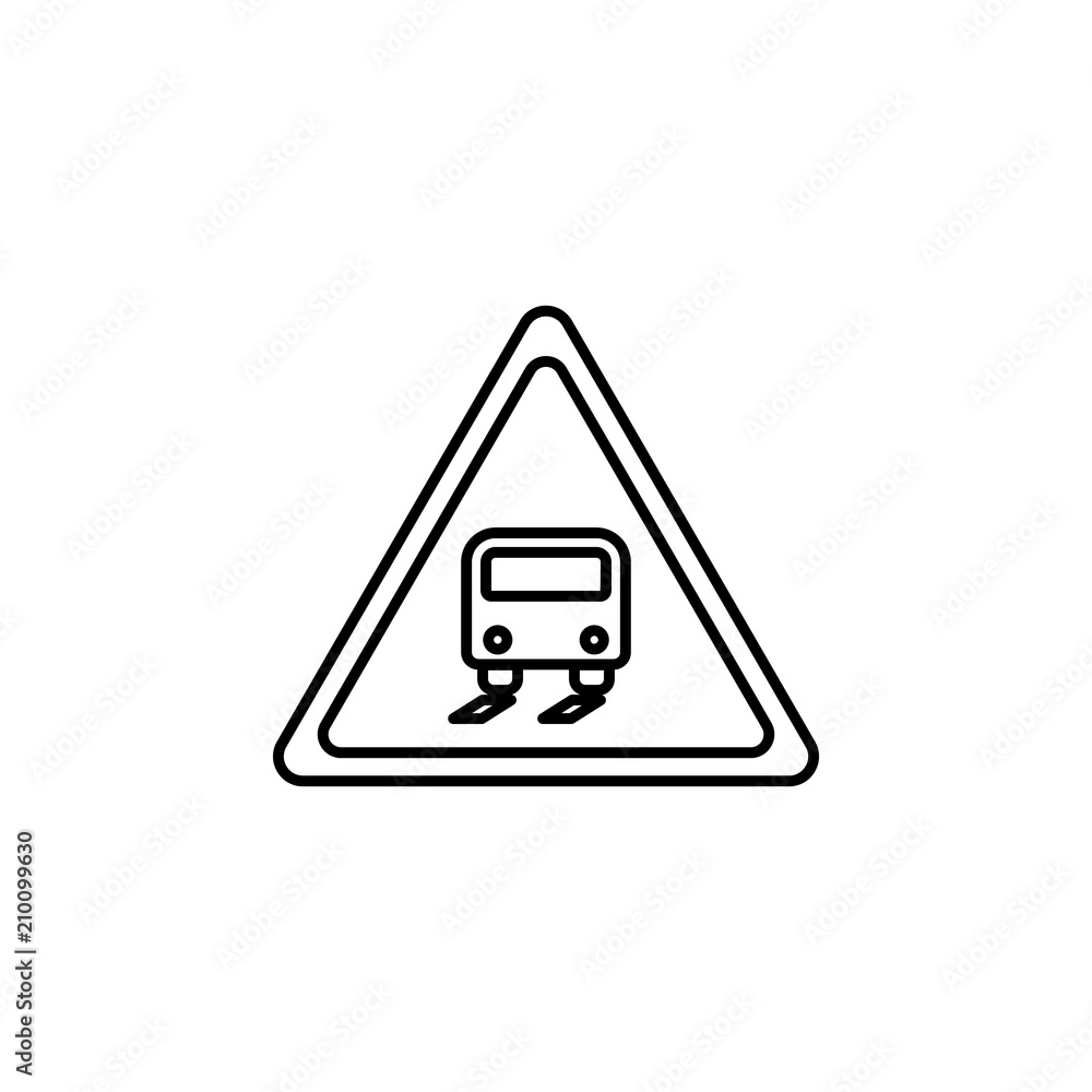 Poster road sign stop icon. element of traffic signs icon for mobile concept and web apps. thin line road s