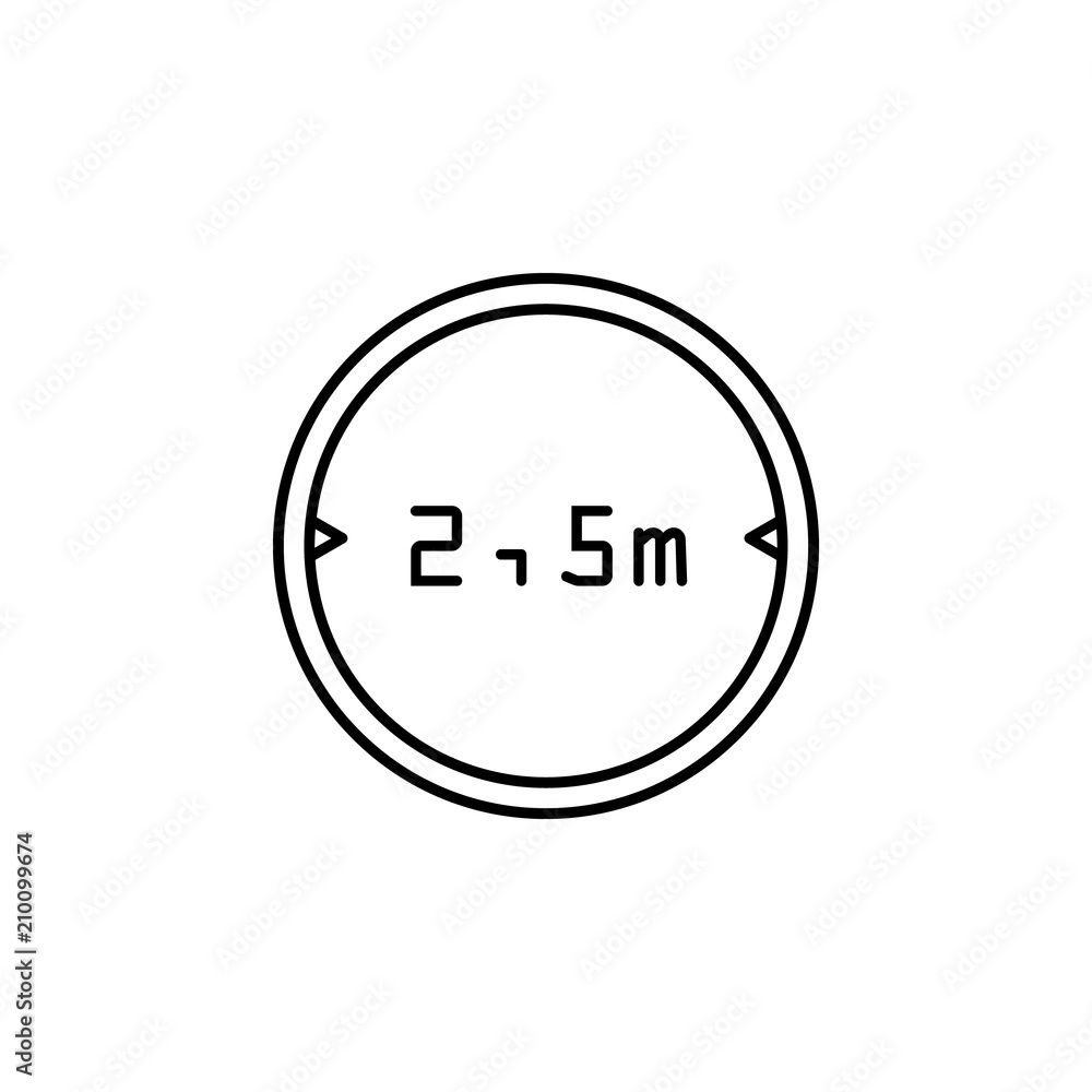 Poster traffic sign restriction 2.5 icon. element of traffic signs icon for mobile concept and web apps. th
