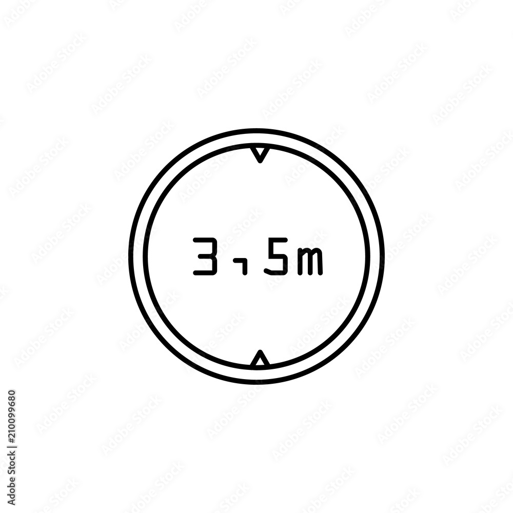 Poster road sign limitation 3.5 icon. element of traffic signs icon for mobile concept and web apps. thin l