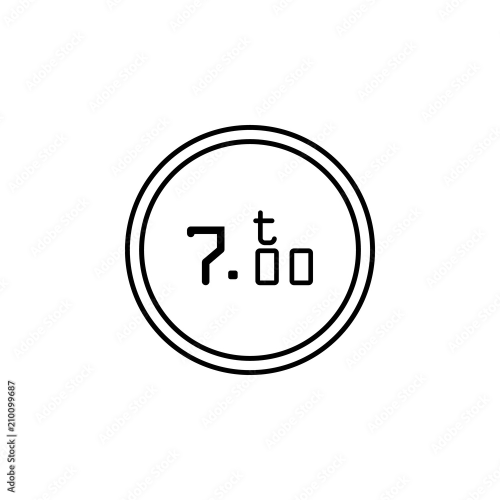 Aufkleber road sign limitation 7 tons icon. element of traffic signs icon for mobile concept and web apps. thi