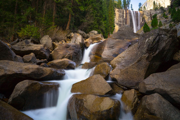 Boulders and Lower Vernal Falls - Yosemite National Park