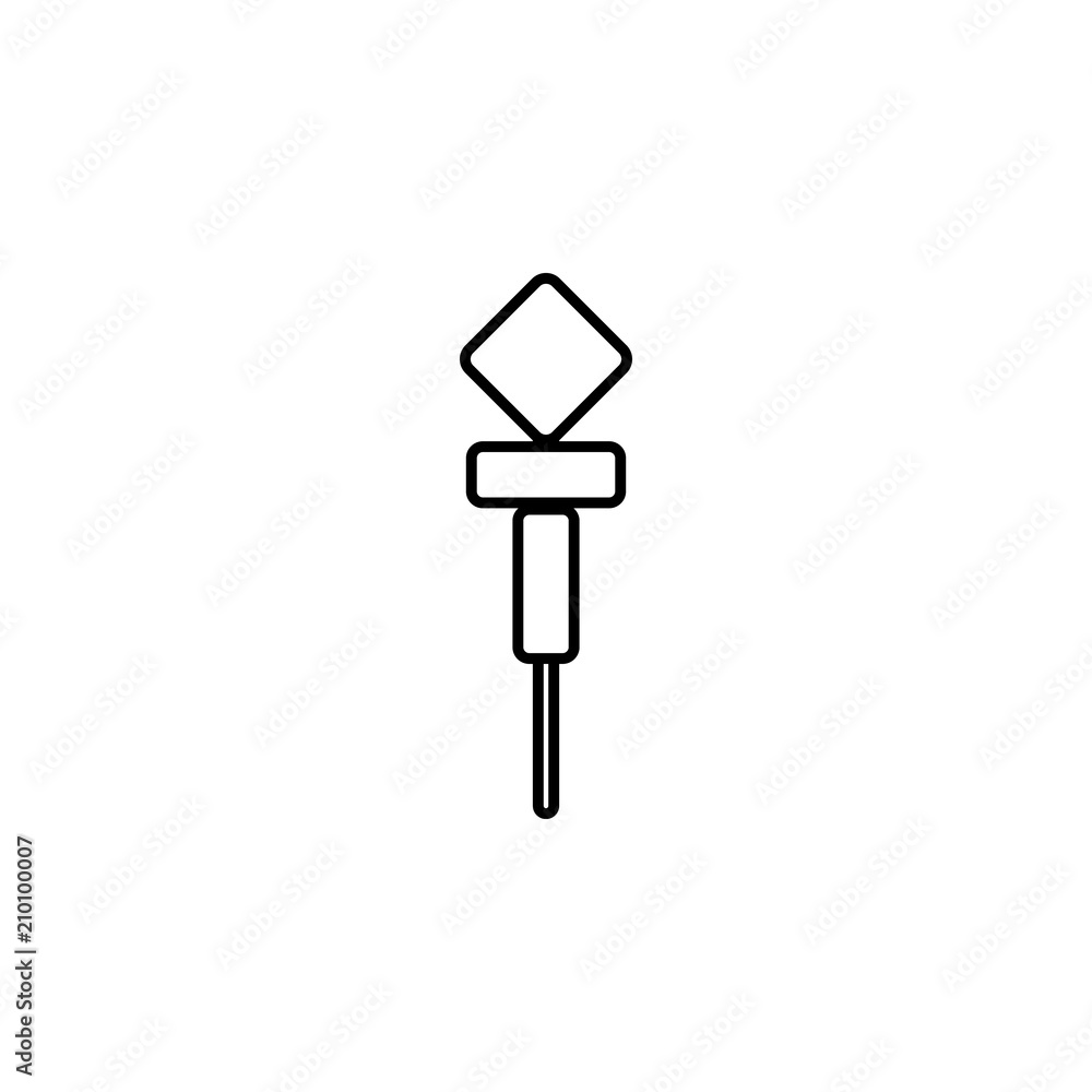 Poster road sign icon. element of traffic signs icon for mobile concept and web apps. thin line road sign i