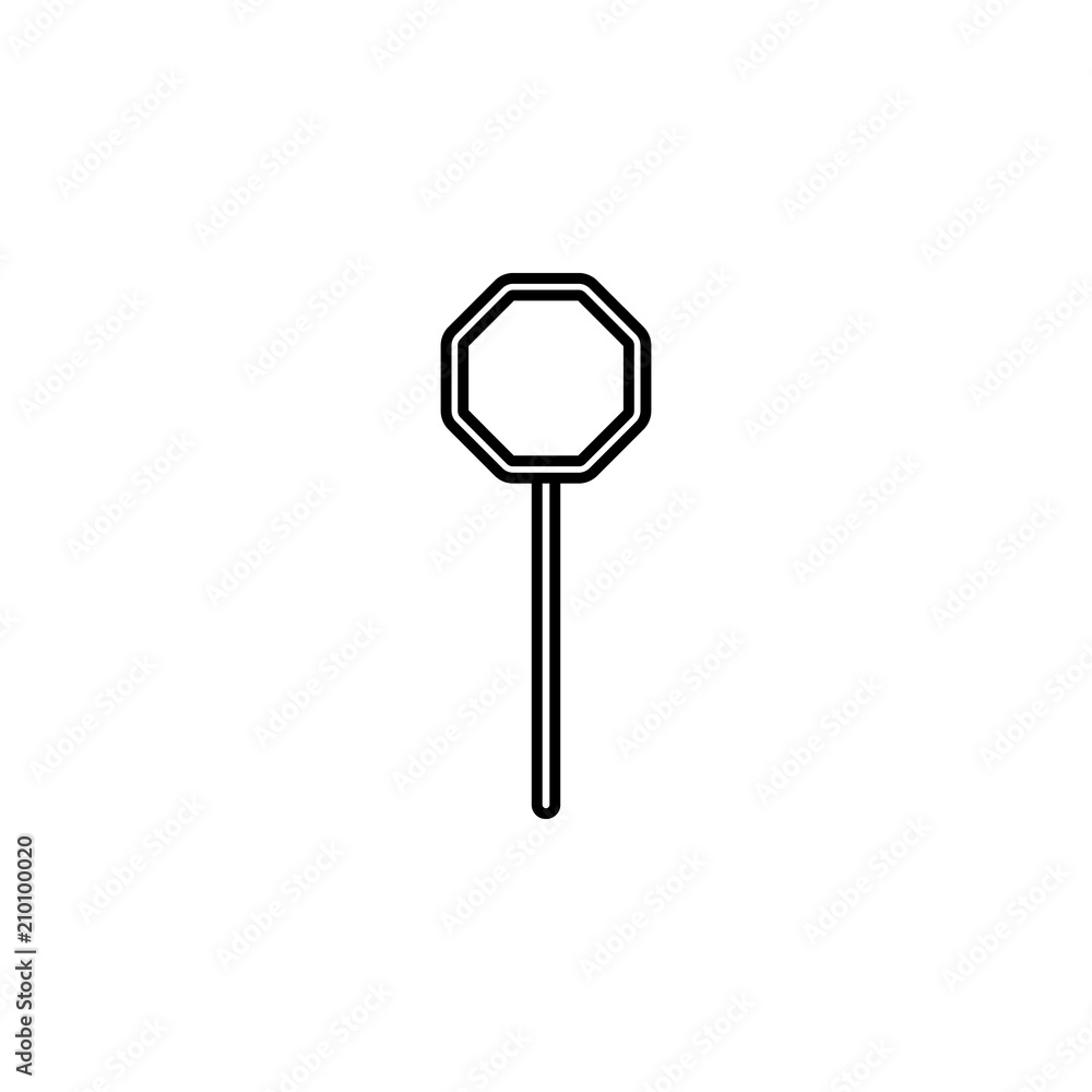 Poster road sign icon. element of traffic signs icon for mobile concept and web apps. thin line road sign i