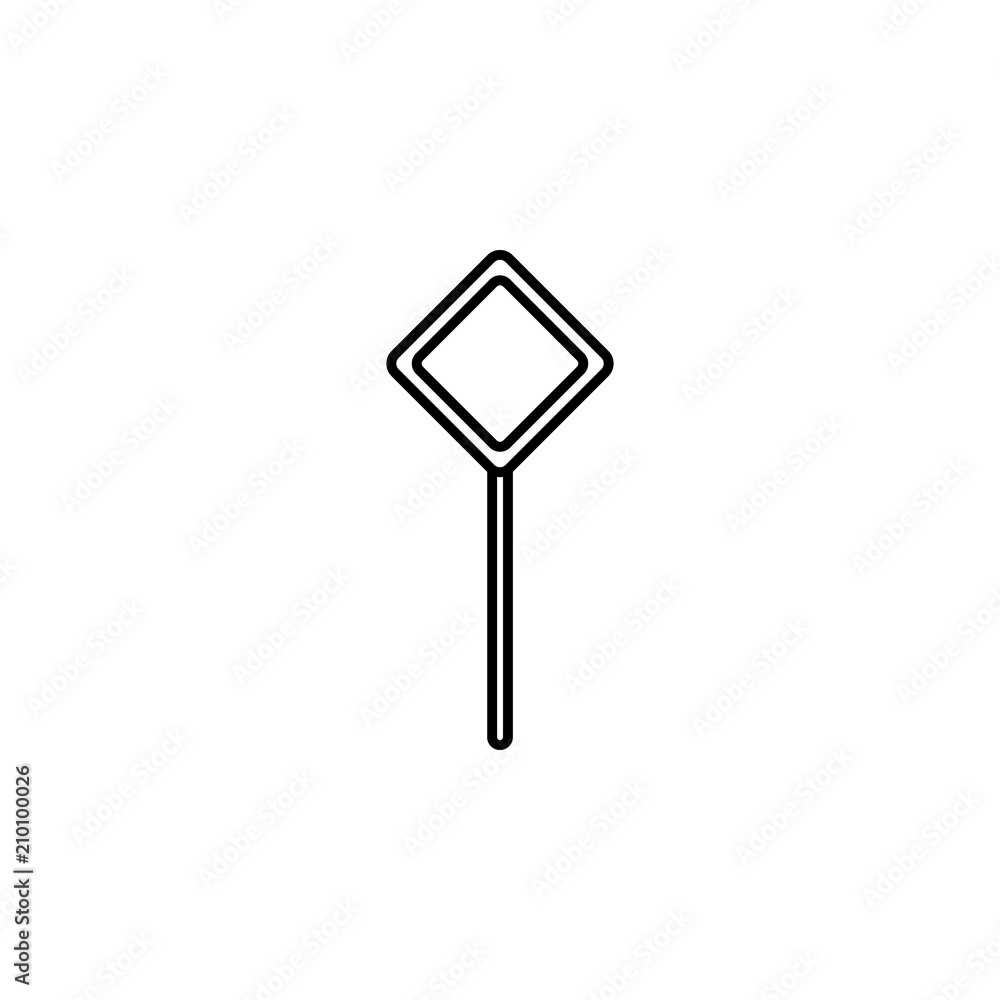 Poster road sign icon. element of traffic signs icon for mobile concept and web apps. thin line road sign i