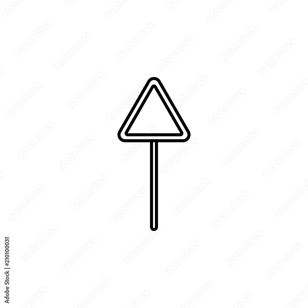 Poster road sign icon. element of traffic signs icon for mobile concept and web apps. thin line road sign i