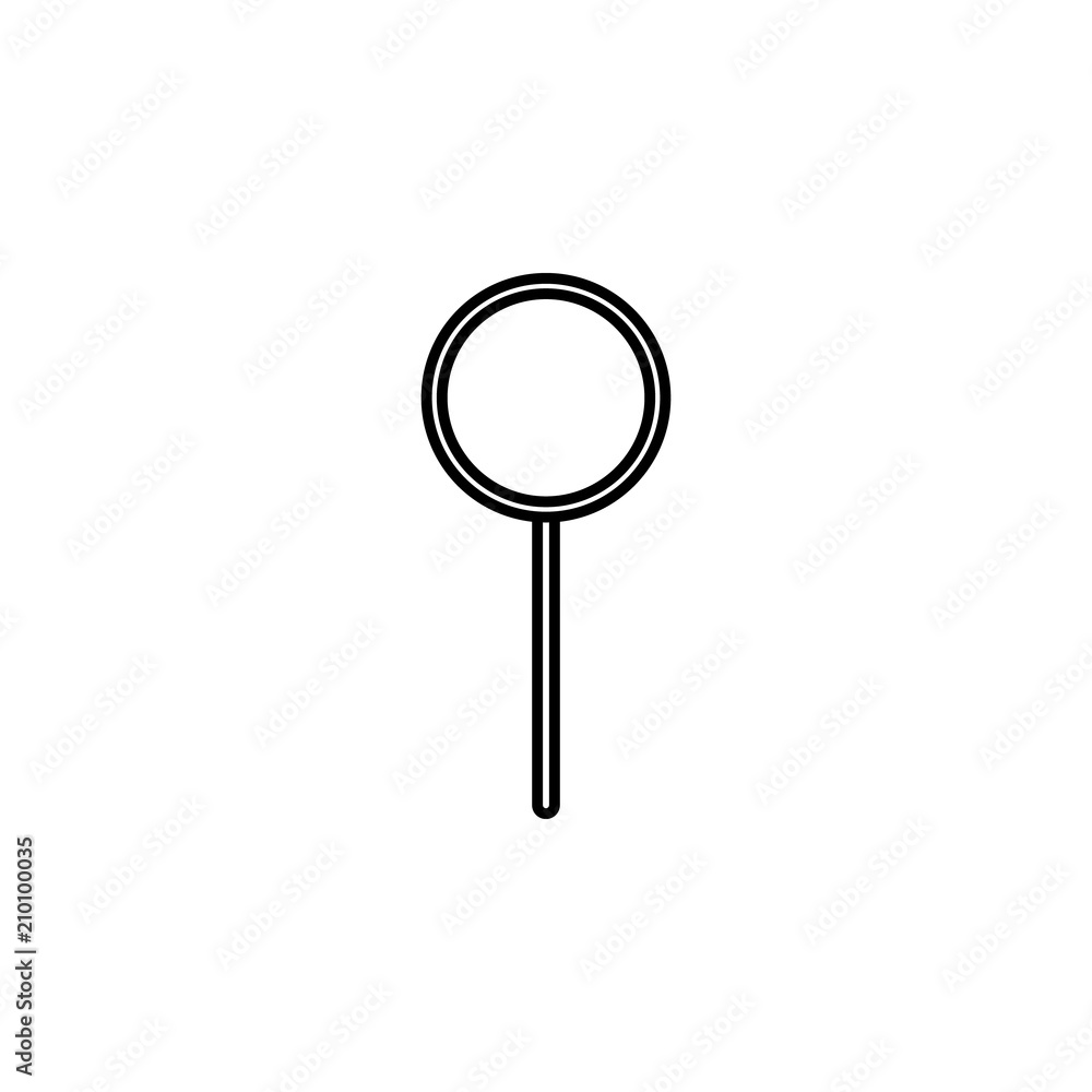 Poster road sign icon. element of traffic signs icon for mobile concept and web apps. thin line road sign i