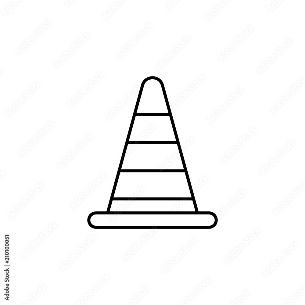 Poster road cone icon. element of traffic signs icon for mobile concept and web apps. thin line road cone i