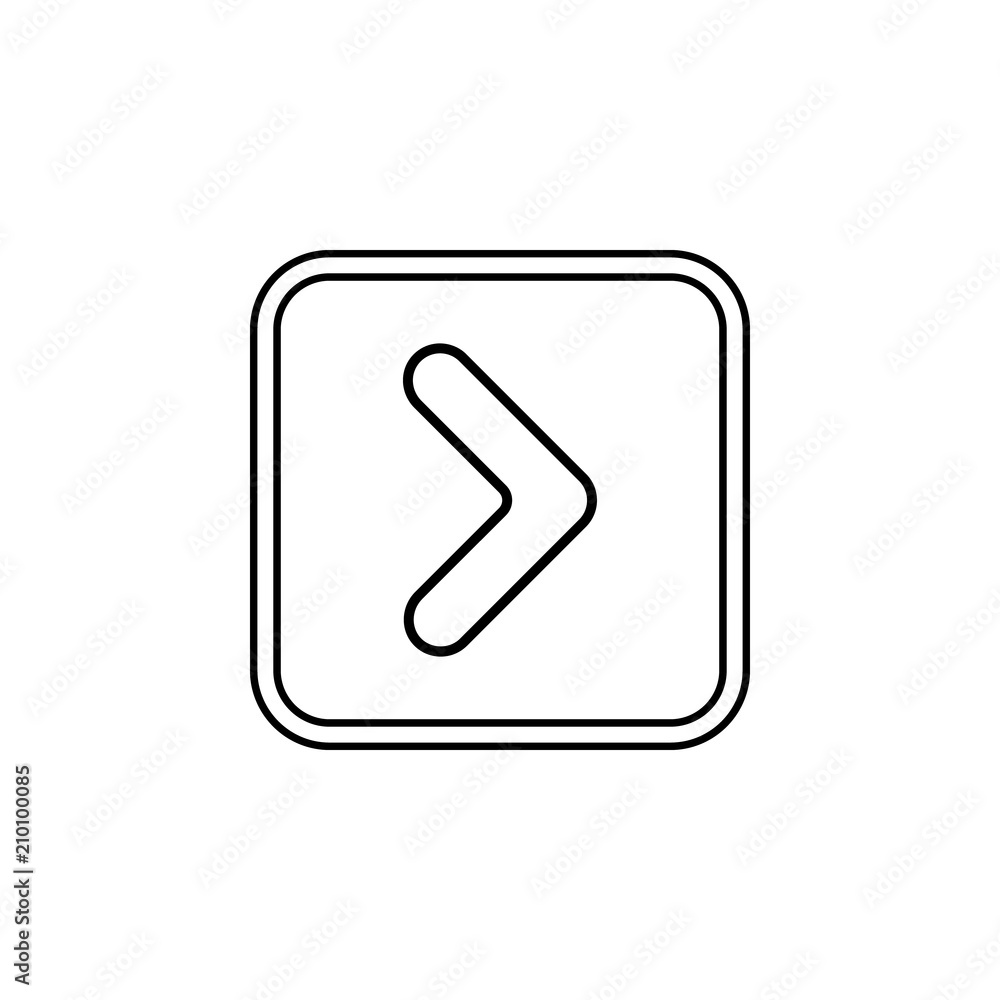 Poster road sign on the right icon. element of traffic signs icon for mobile concept and web apps. thin lin