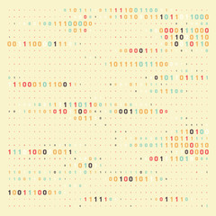 Streaming abstract binary code background. Data and technology, decryption and encryption. Coding or Hacker concept.