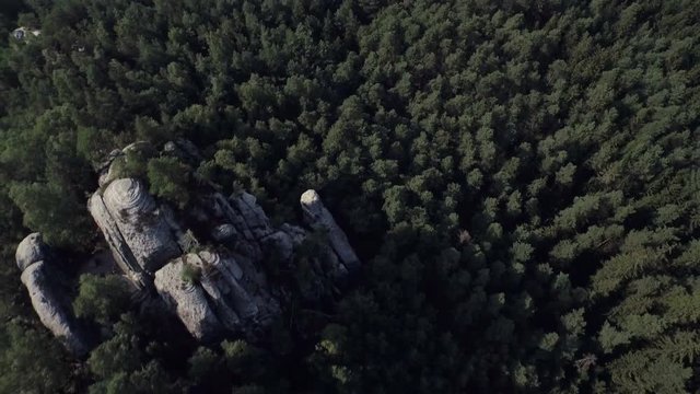 Landscape aerial view of Saxon Switzerland