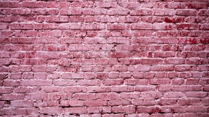 Pink brick wall background