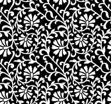 Beautiful vector seamless damask pattern