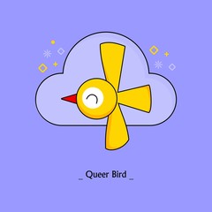 queer bird yellow