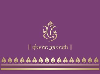Ganesha, wedding card, royal Rajasthan, India