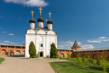 Fototapeta na wymiar View of the St. Nicholas Cathedral. Zaraysk, Moscow region. Zaraysk Kremlin