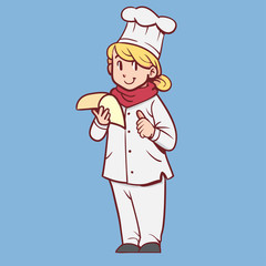 Woman working as chef