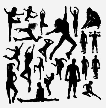 Sport silhouette. Good use for symbol, logo, web icon, mascot, sticker, or any design you want.