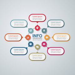 Fototapeta premium Vector infographic template for diagram, graph, presentation, chart, business concept with 8 options.