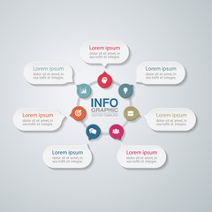 Vector infographic template for diagram, graph, presentation, chart, business concept with 7 options.