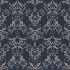 Seamless vintage vector background. Vector floral wallpaper baroque style pattern
