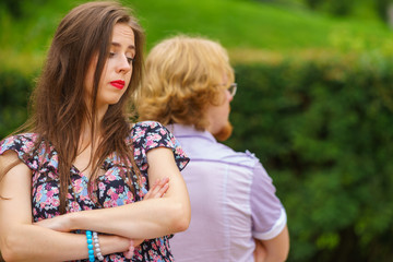 Couple going through conflict in their relationship