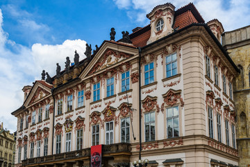 Fototapeta na wymiar Market Square façades in Prague, Czech Republic