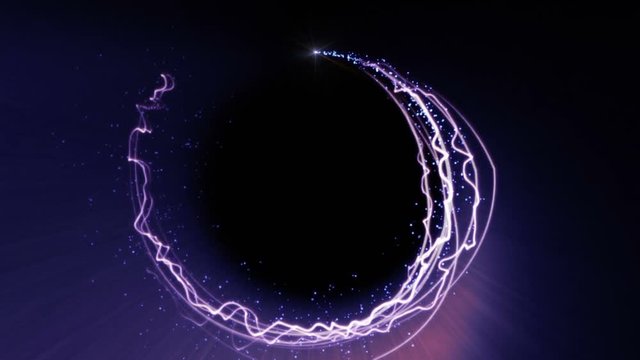 Magical Particles Ring Abstract Background, Animation, Rendering, Loop, 4k
