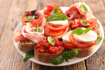 collection of bruschetta