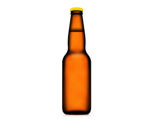 3D illustration Bottle of beer isolated on white background