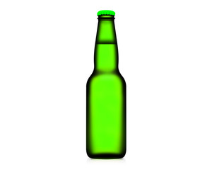 3D illustration Bottle of beer isolated on white background