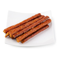 Pounded pork Bar, Dry pork Bar isolated on a white background