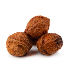 Dry Walnut isolated on a white background