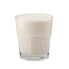 Glass of milk isolated on a white background
