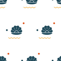 Sea creatures seamless pattern