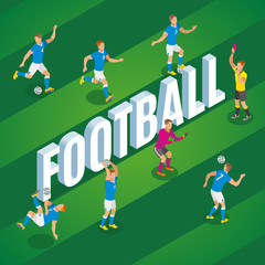 Football Isometric Poster
