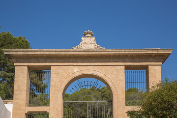 Obraz premium Old fortified castle high above Palma in Majorca