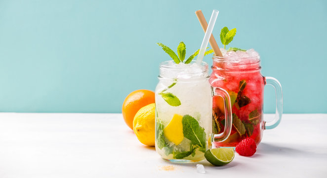 Fresh cocktail drinks