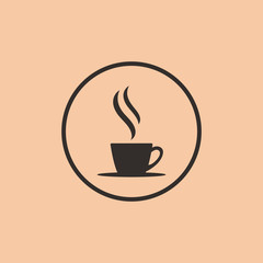 Coffee cup logo or icon vector design