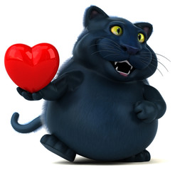 Fun cat - 3D Illustration