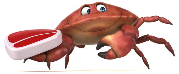 Fun crab - 3D Illustration